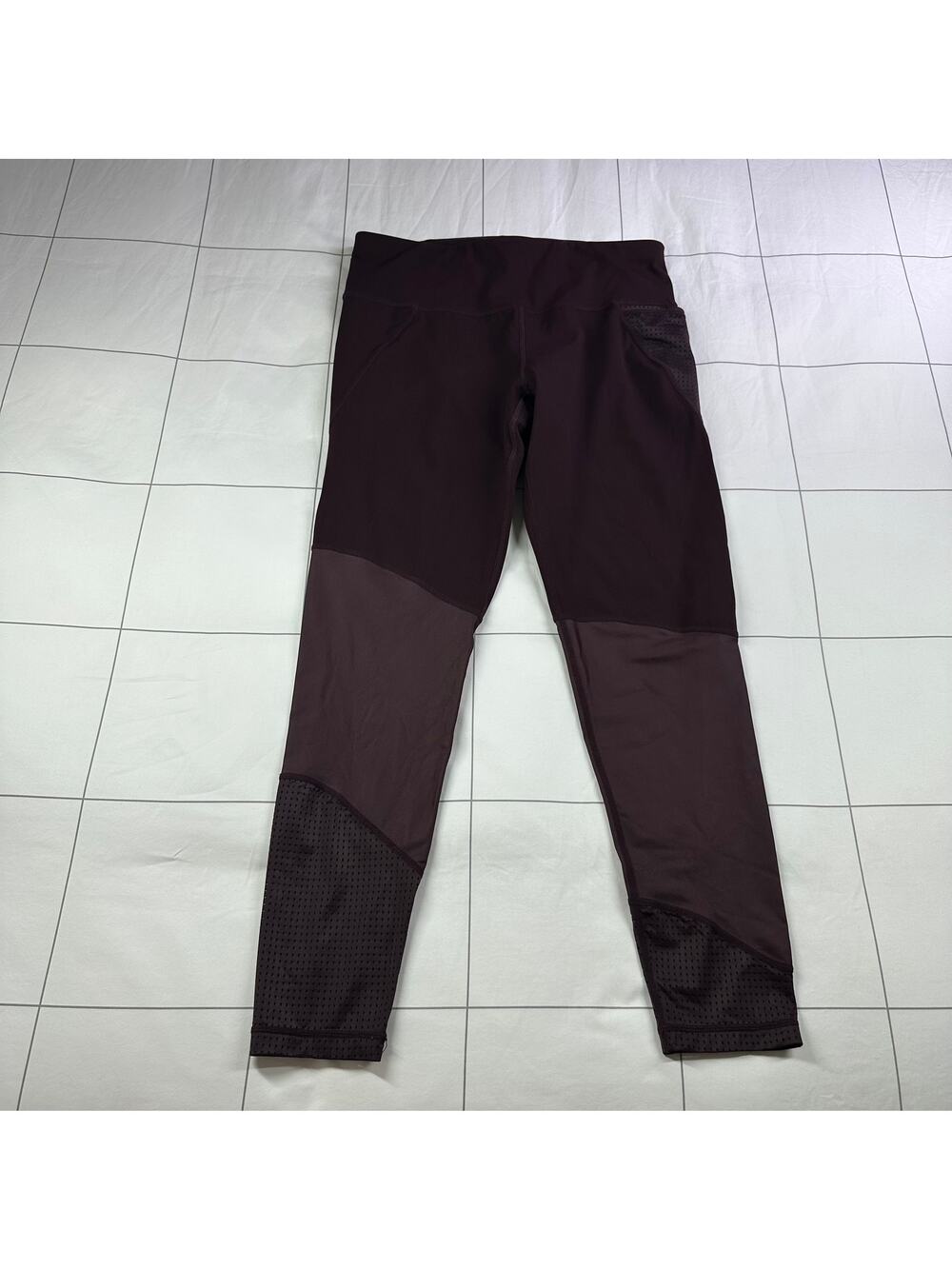 Sweaty Betty Leggings Womens Small Burgundy Power 7/8 Athletic Sporty Workoout